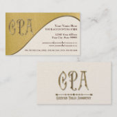 CPA金ゴールドプロフェッショナル公認会計士 名刺 (正面/裏面)