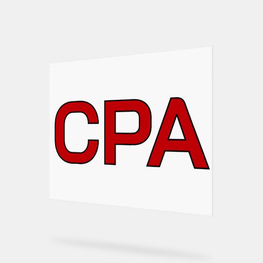 CPA アクリルサイン (傾斜)