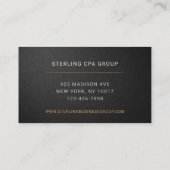 CPA ブラック プロフェッショナル 名刺 (裏面)