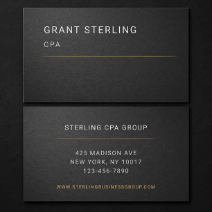 CPA ブラック プロフェッショナル 名刺