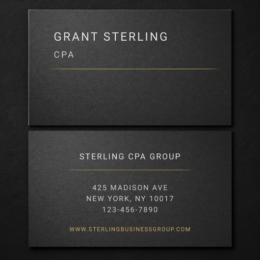 CPA ブラック プロフェッショナル 名刺