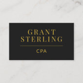 CPA 税理士 会計士 QRコード ブラックゴールド 名刺 (正面)