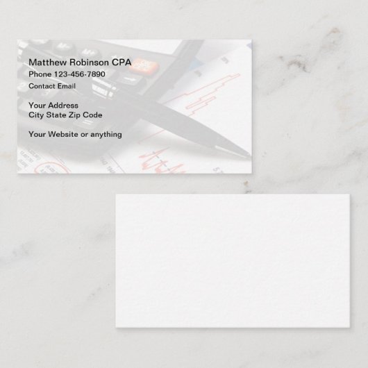 CPA Accountantの名刺（新規） 名刺 (正面/裏面)