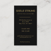 CPA Accountant Black Gold Photo  名刺 (裏面)