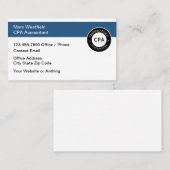 CPA Accountant Business Cards Design 名刺 (正面/裏面)