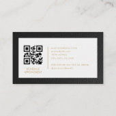CPA Accountant Tax Faux Leather Logo QR Code 名刺 (裏面)