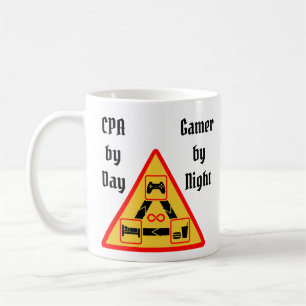 CPA by Day、ゲーマーby Night コーヒーマグカップ