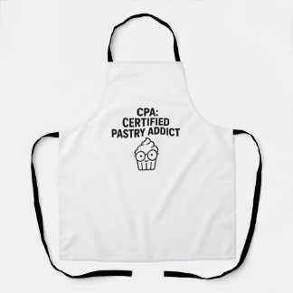 CPA Certified Pastry Addict - Funny Accounting Pun エプロン