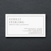CPA Luxury Minimalist Black White 名刺