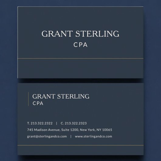 CPA Navy Blue Professional 名刺