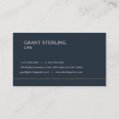 CPA Navy Blue Professional 名刺 (裏面)