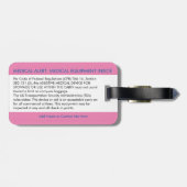 CPAPまたは荷物タグ運に対する医療アラート ラゲッジタグ (裏面横)