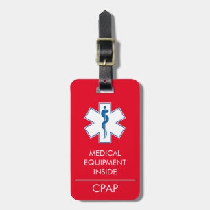 CPAPまたは荷物タグ運に対する医療アラート ラゲッジタグ