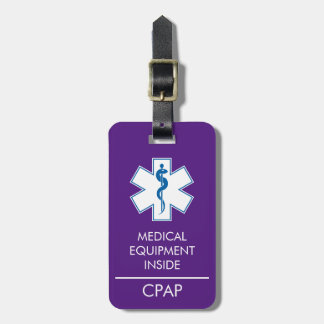 CPAPまたは荷物タグ運に対する医療アラート ラゲッジタグ
