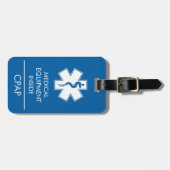 CPAPまたは荷物タグ運に対する医療アラート ラゲッジタグ (正面横)