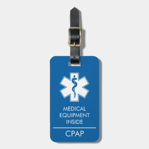 CPAPまたは荷物タグ運に対する医療アラート ラゲッジタグ