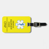 CPAPまたは荷物タグ運に対する医療アラート ラゲッジタグ (正面横)