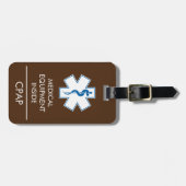 CPAPまたは荷物タグ運に対する医療アラート ラゲッジタグ (正面横)