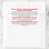 CPAP睡眠時無呼吸警告症の看板棒 長方形シール (バッグ)