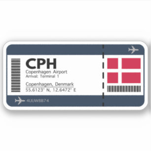 CPHコペンハーゲン空港搭乗券 – 旅行 シール