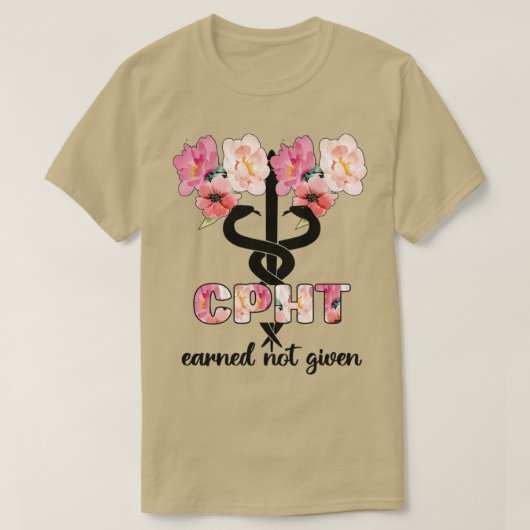 CPhT技術認定薬局技術者ギフト1 Tシャツ (デザイン正面)