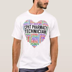 CPHT薬局技術者ハート Tシャツ