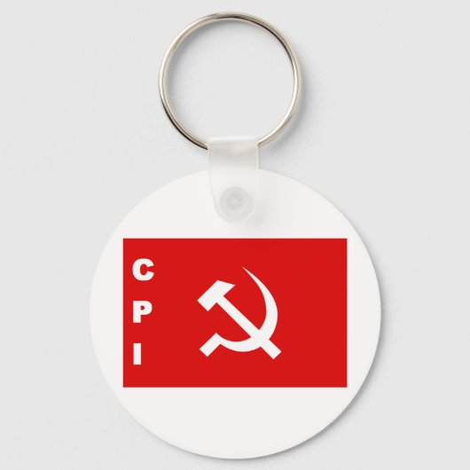 CPIに掲げるインドの共産主義パーティー キーホルダー (正面)