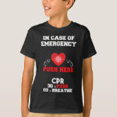 CPRおもしろいインストラクターCPR Instナースのための応急処置 Tシャツ (正面)