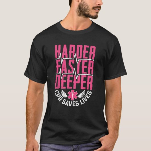 CPRが生きるために一層深救くなるおもしろい Tシャツ (正面)