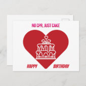 CPRなし、ケーキのみ – ダークユーモアナース ポストカード (正面/裏面)