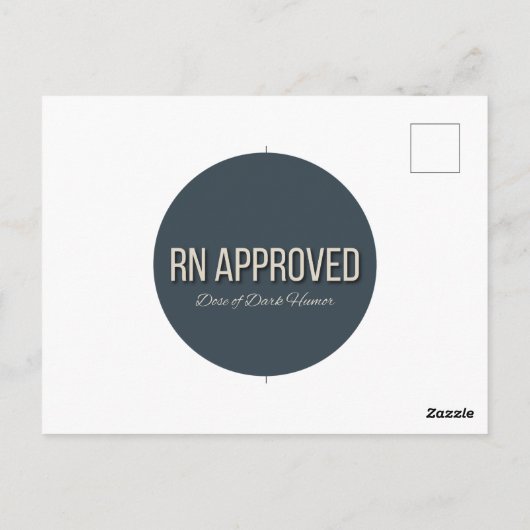 CPRなし、ケーキのみ – ダークユーモアナース ポストカード (裏面)