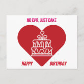 CPRなし、ケーキのみ – ダークユーモアナース ポストカード (正面)