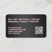 CPRインストラクターカスタムQR 名刺 (裏面)