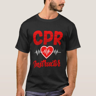 CPRインストラクターコースコーチケア緊急時一次救命処置 Tシャツ