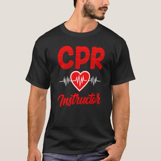 CPRインストラクターコース コーチ ケア 緊急時応急処置 Tシャツ (正面)
