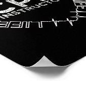 Cprインストラクターライフ救ハートビートシンボルギフト ポスター (角)