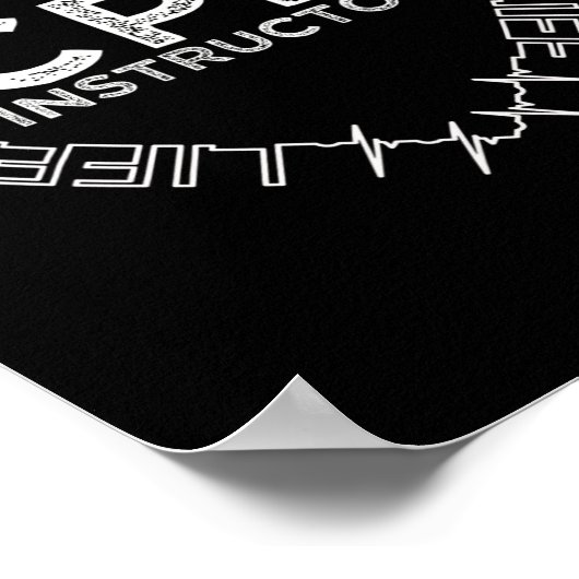 Cprインストラクターライフ救ハートビートシンボルギフト ポスター (角)