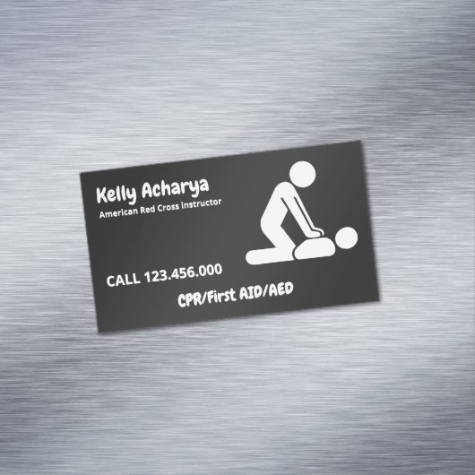 🚑 CPRインストラクター応急処置 マグネット名刺 (インサイチュ)