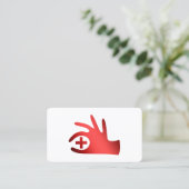 CPRインストラクター&応急処置QR 名刺 (スタンド正面)