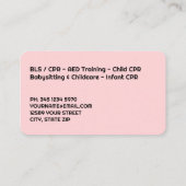 CPRトレーナーインストラクター 名刺 (裏面)