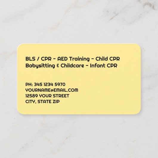 CPRトレーナー 名刺 (裏面)