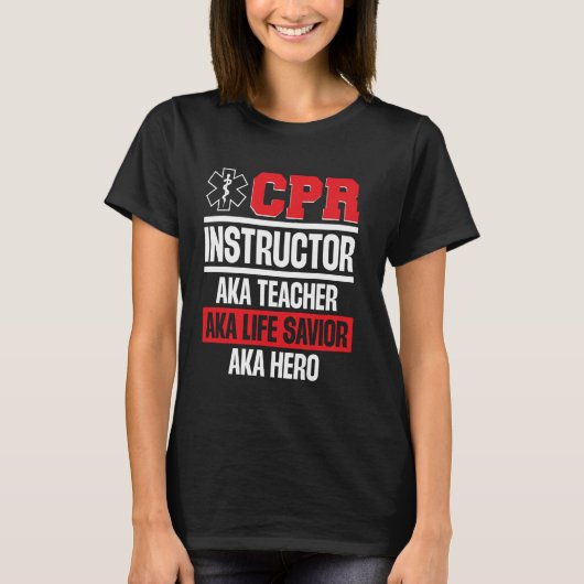 CPRマネキンおもしろいCPRアクセサリーポケットマスクCPR Tシャツ (正面)