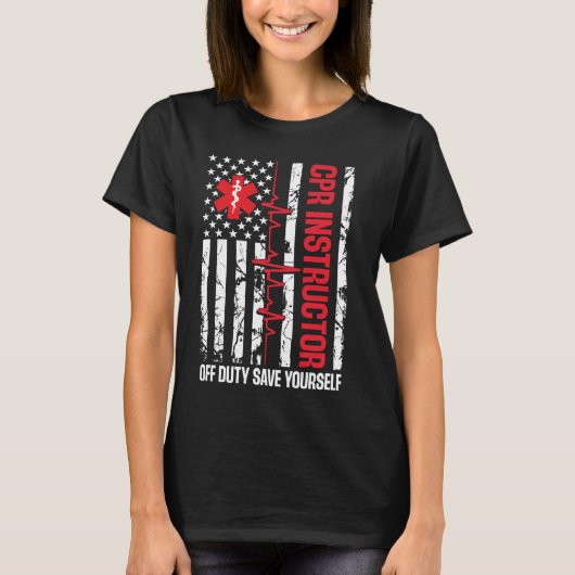 CPRマネキンポケットマスクCPR口バリアCPR Inst Tシャツ (正面)