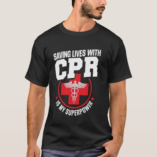 CPR呼吸バリアポケットマスクCPRマネキンCPR Tシャツ (正面)