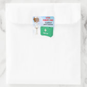 CPR応急処置のシール スクエアシール (バッグ)