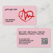 CPR Instructor Custom QR 名刺 (正面/裏面)