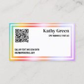 CPR Instructor Custom Vcard QR 名刺 (裏面)