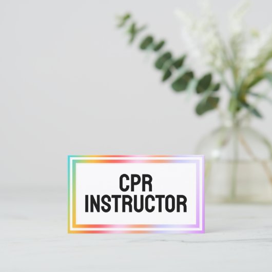 CPR Instructor Custom Vcard QR 名刺 (スタンド正面)
