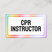 CPR Instructor Custom Vcard QR 名刺 (正面)