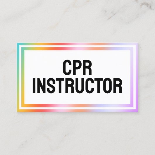CPR Instructor Custom Vcard QR 名刺 (正面)